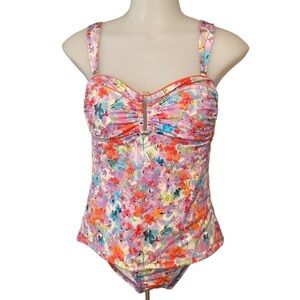 LIZ CLAIBORNE Womens 2 pc Tankini Set - Tankini size 8, bottom is 10